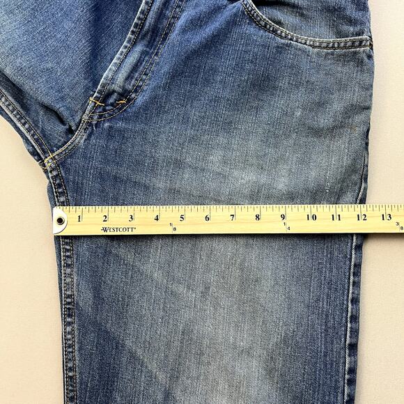 Levis 559 Jeans Mens 34x32 Blue Denim Relaxed Fit Straight Leg Dark Stone Wash - Picture 13 of 13